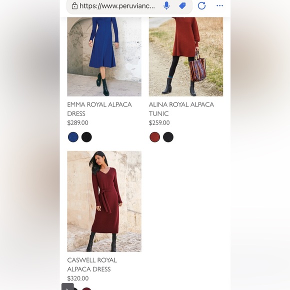 Peruvian Connection 100% Royal Alpaca Dress - Picture 4 of 11